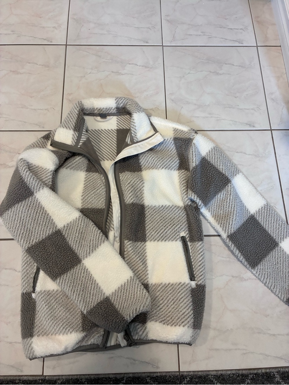 Cozy Plaid Sherpa fleece Jacket